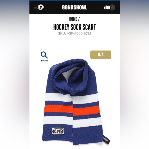 Gongshow Oilers hockey sock-style scarf. - Picture 1 of 6